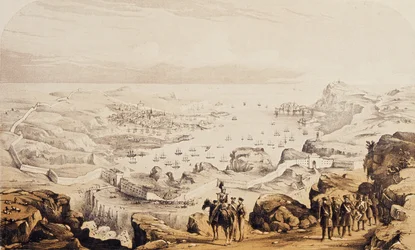 Sebastopol y fortificaciones en progreso, 1854